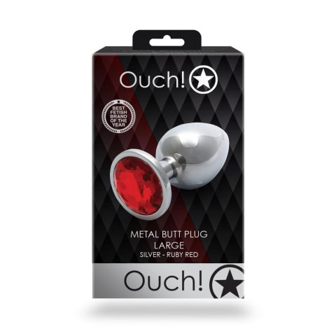 Korek analny z kryształkiem - Round Gem Butt Plug - Large Korek analny z kryształkiem - Round Gem Butt Plug - Large