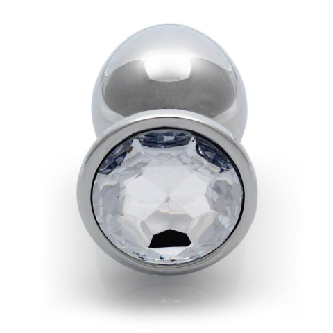 Korek analny z kryształkiem - Round Gem Butt Plug - Large Korek analny z kryształkiem - Round Gem Butt Plug - Large