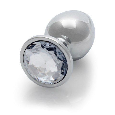 Korek analny z kryształkiem - Round Gem Butt Plug - Large Korek analny z kryształkiem - Round Gem Butt Plug - Large