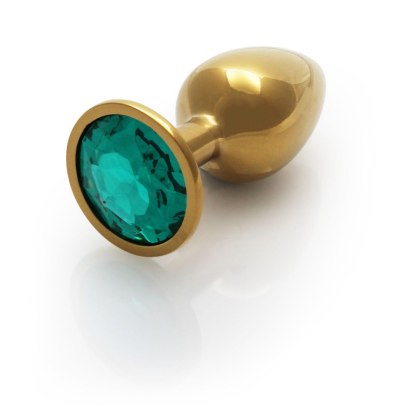 Korek analny z kryształkiem - Round Gem Butt Plug - Small