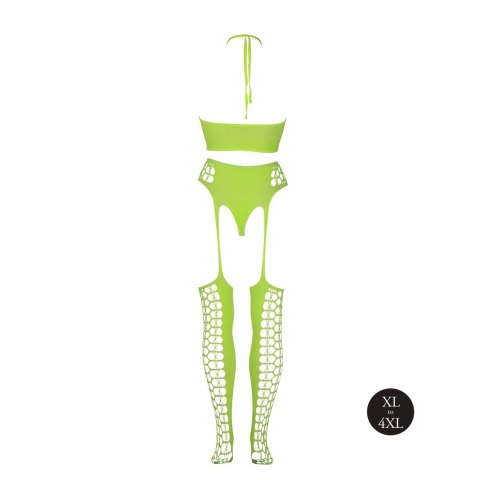 Ouch! - Komplet - Two Piece with Crop Top and Stockings XL/XXXXL Ouch! - Komplet - Two Piece with Crop Top and Stockings XL/XXXXL