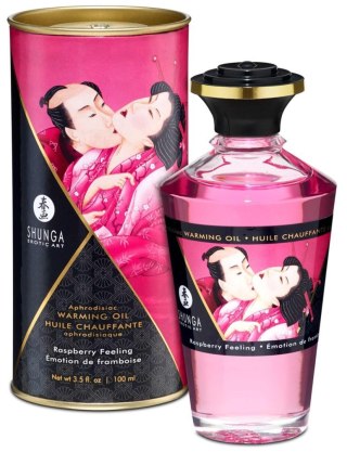 Shunga - Rozgrzewający olejek do masażu - Warming Oil Raspberry Feeling