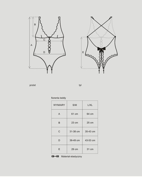 Body otwarte - Fiorenta - S/M Body otwarte - Fiorenta - S/M