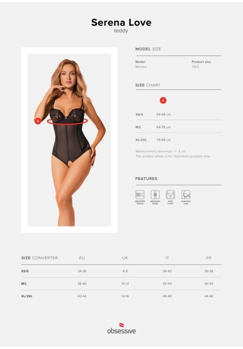 Body otwarte - Serena Love - XL/2XL Body otwarte - Serena Love - XL/2XL