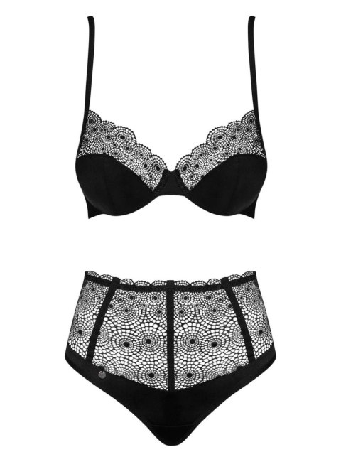 Obsessive - Sharlotte komplet 2-częściowy czarny S/M Obsessive - Sharlotte komplet 2-częściowy czarny S/M