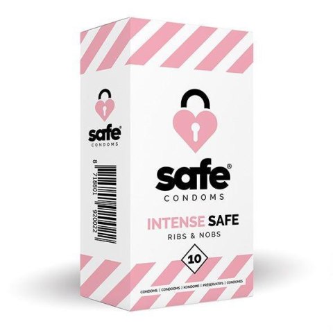 SAFE - Condoms Intense Safe Ribs & Nobs (10 pcs) SAFE - Condoms Intense Safe Ribs & Nobs (10 pcs)