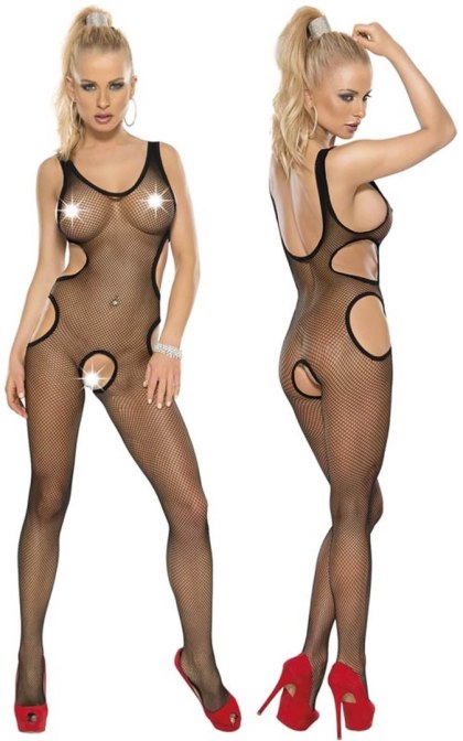 Kiss Me - Bodystocking Czerwony L/XL """"Kiss Me""""