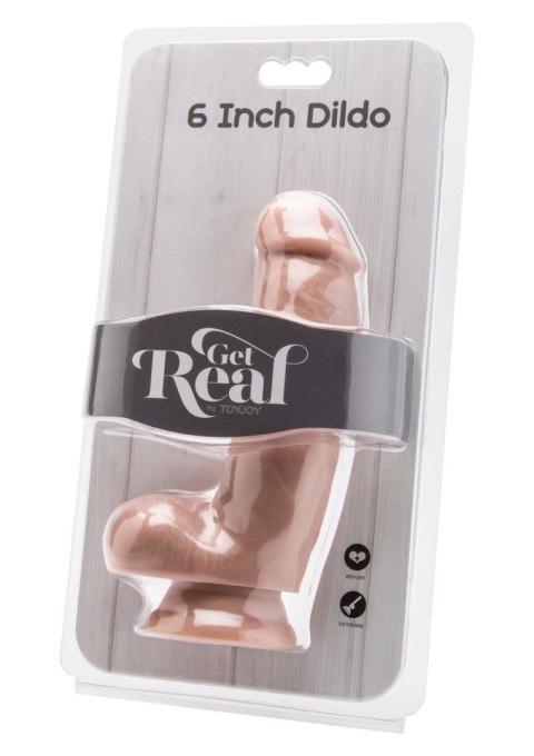 Dildo 6 inch with Balls Light skin tone Dildo 6 inch with Balls Light skin tone