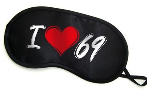 Maska- Opaska na oczy ""I LOVE 69"" Maska- Opaska na oczy ""I LOVE 69""