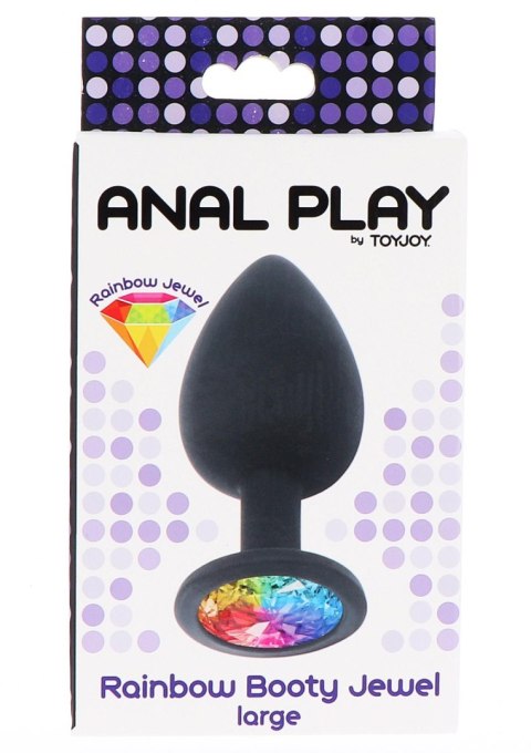 Rainbow Booty Jewel Large Black Rainbow Booty Jewel Large Black