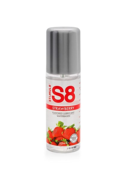 S8 - Żel smakowy na bazie wody - Flavored Lube 125ml Strawberry