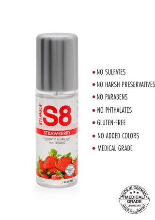 S8 - Żel smakowy na bazie wody - Flavored Lube 125ml Strawberry