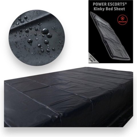 Power Escorts - BR190 - Kinky Bed Sheet Black - 160 x 227 CM Power Escorts - BR190 - Kinky Bed Sheet Black - 160 x 227 CM