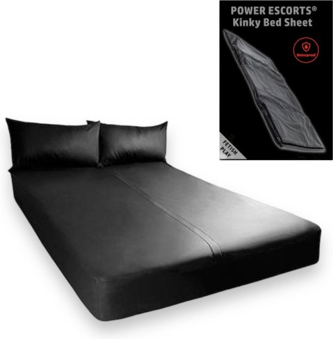 Power Escorts - BR190 - Kinky Bed Sheet Black - 160 x 227 CM Power Escorts - BR190 - Kinky Bed Sheet Black - 160 x 227 CM