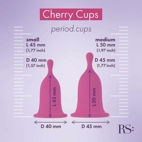 Zestaw kubeczków menstruacyjnych - Femcare - Cherry Cup Zestaw kubeczków menstruacyjnych - Femcare - Cherry Cup
