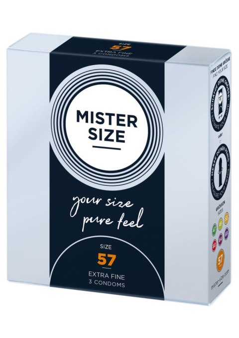 MISTER SIZE 57mm Condoms 3pcs Natural MISTER SIZE 57mm Condoms 3pcs Natural