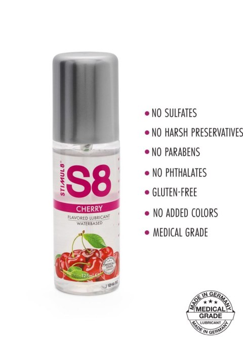 S8 - Żel smakowy na bazie wody - Flavored Lube 125ml Cherry S8 - Żel smakowy na bazie wody - Flavored Lube 125ml Cherry