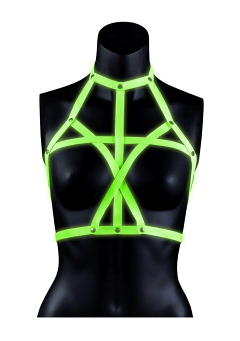 Ouch! - Bra Harness - uprząż na biust świecąca w ciemności - L/XL Ouch! - Bra Harness - uprząż na biust świecąca w ciemności - L/XL