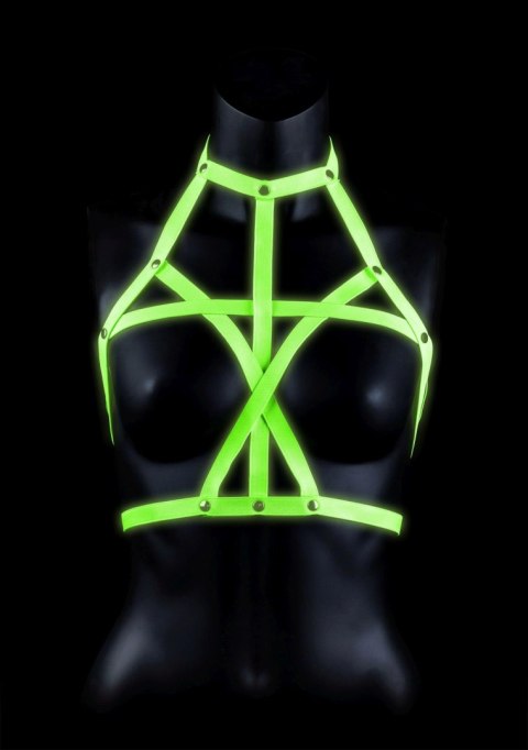 Ouch! - Bra Harness - uprząż na biust świecąca w ciemności - L/XL Ouch! - Bra Harness - uprząż na biust świecąca w ciemności - L/XL