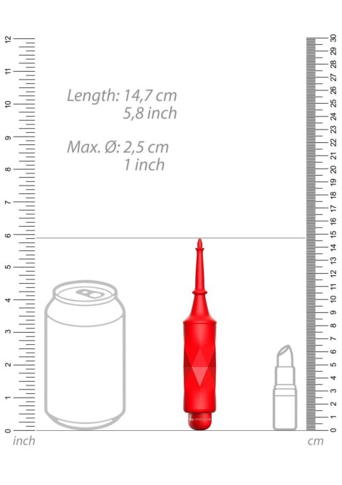 Circe - ABS Bullet With Sleeve - 10-Speeds - Red Circe - ABS Bullet With Sleeve - 10-Speeds - Red