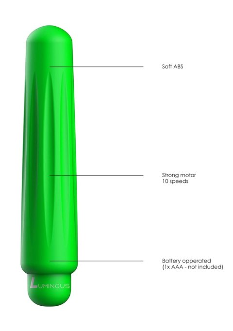 Delia - ABS Bullet With Sleeve - 10-Speeds - Green Delia - ABS Bullet With Sleeve - 10-Speeds - Green