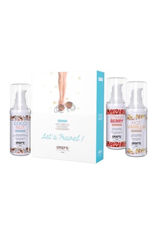 Exsens - Zestaw 3 rozgrzewających olejków do masażu - GIFT SET LET'S TRAVEL! 3 x 30ML
