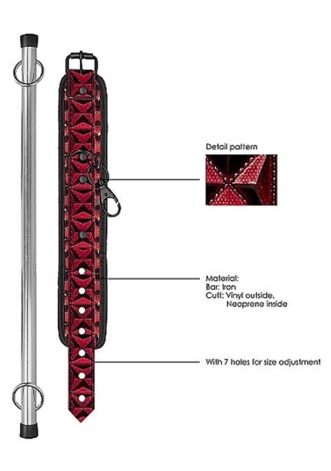 Luxury Spreader Bar - Burgundy Luxury Spreader Bar - Burgundy