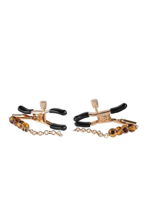 SPORTSHEETS AMBER BEADED NIPPLE CLAMPS SPORTSHEETS AMBER BEADED NIPPLE CLAMPS