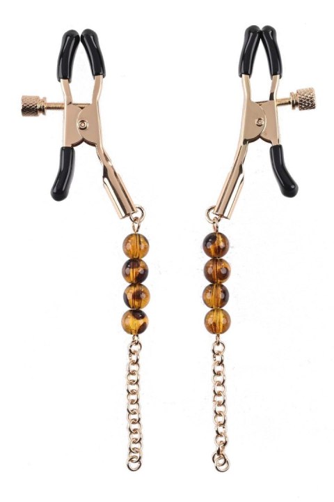 SPORTSHEETS AMBER BEADED NIPPLE CLAMPS SPORTSHEETS AMBER BEADED NIPPLE CLAMPS