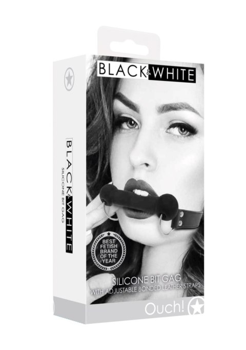 Silicone Bit Gag - With Adjustable Bonded Leather Straps Silicone Bit Gag - With Adjustable Bonded Leather Straps
