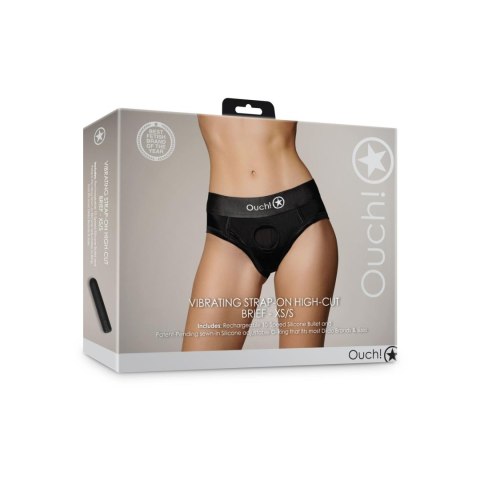 Vibrating Strap-on High-cut Brief - XS/S Vibrating Strap-on High-cut Brief - XS/S