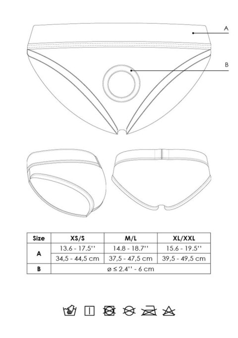 Vibrating Strap-on High-cut Brief - XS/S Vibrating Strap-on High-cut Brief - XS/S