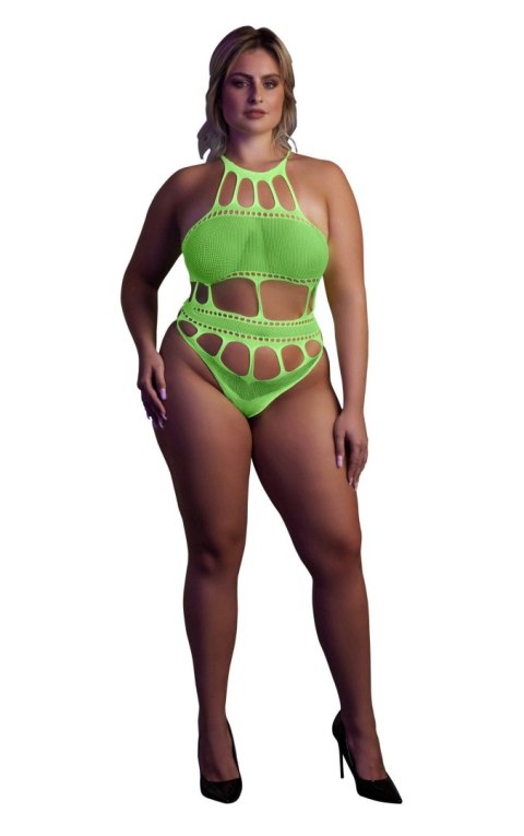 Body with Grecian Neckline - Neon Green - XL/XXXXL Body with Grecian Neckline - Neon Green - XL/XXXXL