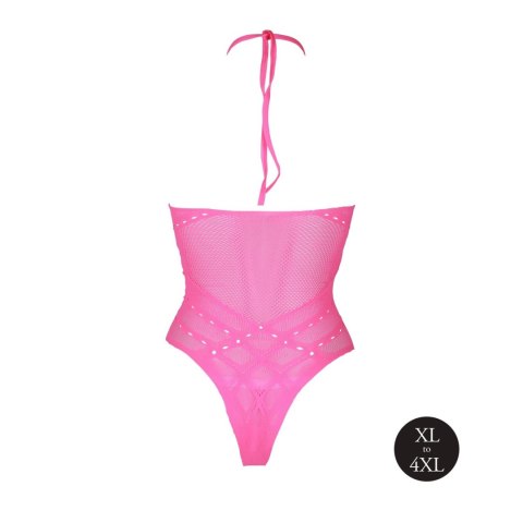 Body with Halter Neck - Neon Pink - XL/XXXXL Body with Halter Neck - Neon Pink - XL/XXXXL