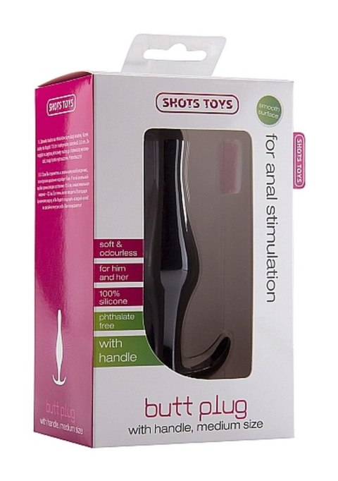 Butt Plug with Handle - Medium - Black Butt Plug with Handle - Medium - Black