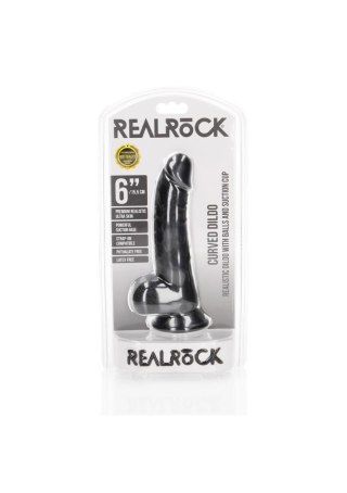 Curved Realistic Dildo Balls Suction Cup - 6"/ 15,5 cm