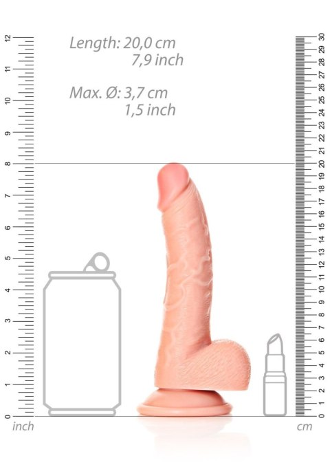 Curved Realistic Dildo Balls Suction Cup - 7"/ 18 cm Curved Realistic Dildo Balls Suction Cup - 7"/ 18 cm