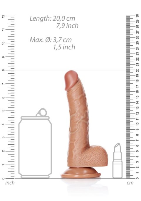 Curved Realistic Dildo Balls Suction Cup - 7"/ 18 cm Curved Realistic Dildo Balls Suction Cup - 7"/ 18 cm
