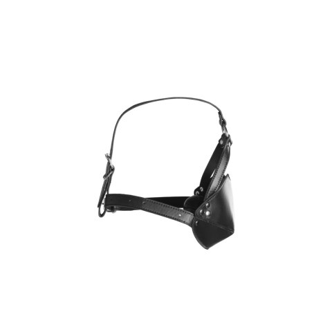 Head Harness with Mouth Cover and Breathable Ball Gag - Black Head Harness with Mouth Cover and Breathable Ball Gag - Black
