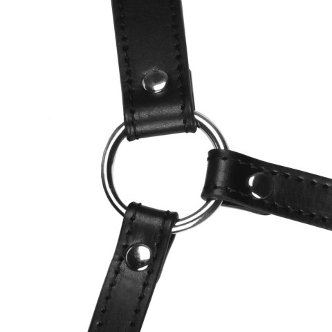 Head Harness with Mouth Cover and Breathable Ball Gag - Black Head Harness with Mouth Cover and Breathable Ball Gag - Black