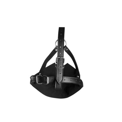 Head Harness with Mouth Cover and Breathable Ball Gag - Black Head Harness with Mouth Cover and Breathable Ball Gag - Black