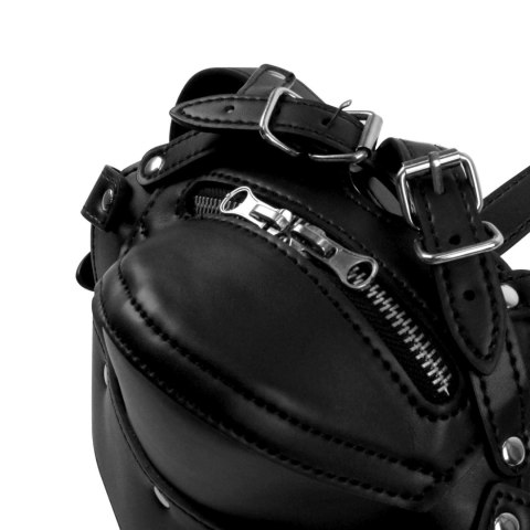 Head Harness with Zip-up Mouth and Lock - Black Head Harness with Zip-up Mouth and Lock - Black
