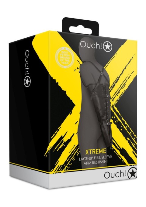 Lace-up Full Sleeve Arm Restraint - Black Lace-up Full Sleeve Arm Restraint - Black