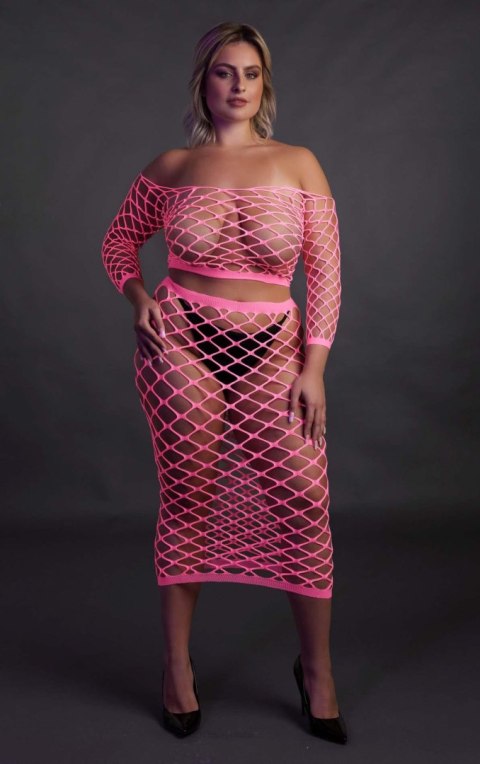 Ouch! - Komplet - Long Sleeve Crop Top and Long Skirt XL/XXXXL Ouch! - Komplet - Long Sleeve Crop Top and Long Skirt XL/XXXXL