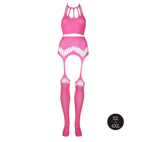 Ouch! - Dwóczęściowy Bodystocking - Two Piece with Crop Top and Stockings XL/XXXXL Ouch! - Dwóczęściowy Bodystocking - Two Piece with Crop Top and Stockings XL/XXXXL