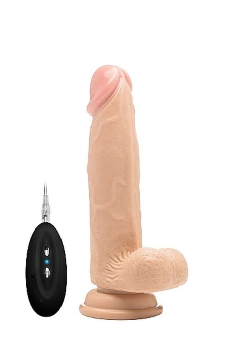 Vibrating Realistic Cock - 8"" - With Scrotum - Skin Vibrating Realistic Cock - 8"" - With Scrotum - Skin