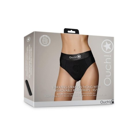 Vibrating Strap-on Thong with Removable Rear Straps - XS/S Vibrating Strap-on Thong with Removable Rear Straps - XS/S