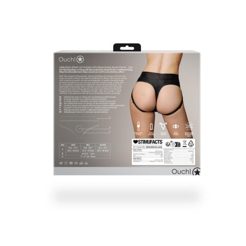 Vibrating Strap-on Thong with Removable Rear Straps - XS/S Vibrating Strap-on Thong with Removable Rear Straps - XS/S