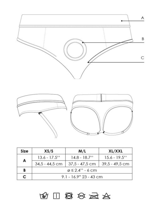 Vibrating Strap-on Thong with Removable Rear Straps - XS/S Vibrating Strap-on Thong with Removable Rear Straps - XS/S