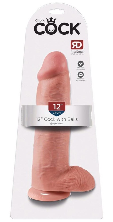 King Cock with balls 12 inch King Cock with balls 12 inch